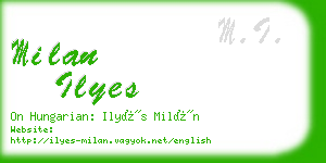 milan ilyes business card